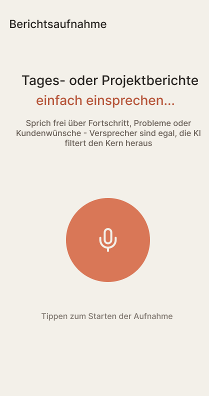 Sprachnotiz im Feld